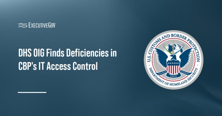 CBP logo. The DHS OIG found that the U.S. Customs and Border Protection lacks consistent IT access controls.
