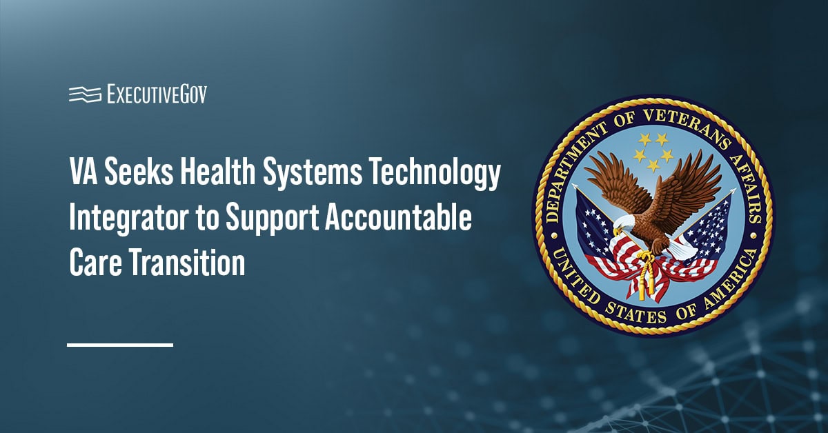 VA logo. The Department of Veterans Affairs is seeking industry input on a technology integrator for its community care systems.
