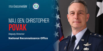 Maj. Gen. Christopher Povak. The NRO deputy director discussed the agency's efforts to integrate its architectures with the Space Force, DOW and IC to gain better insights of threats in the space domain.
