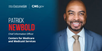 Patrick Newbold. The CMS chief information officer explained the agency's decision to prioritize AI adoption outcomes.