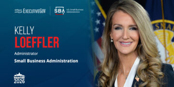 Kelly Loeffler. The SBA administrator commented on new guidance prioritizing defense-critical firms under the 8(a) program.