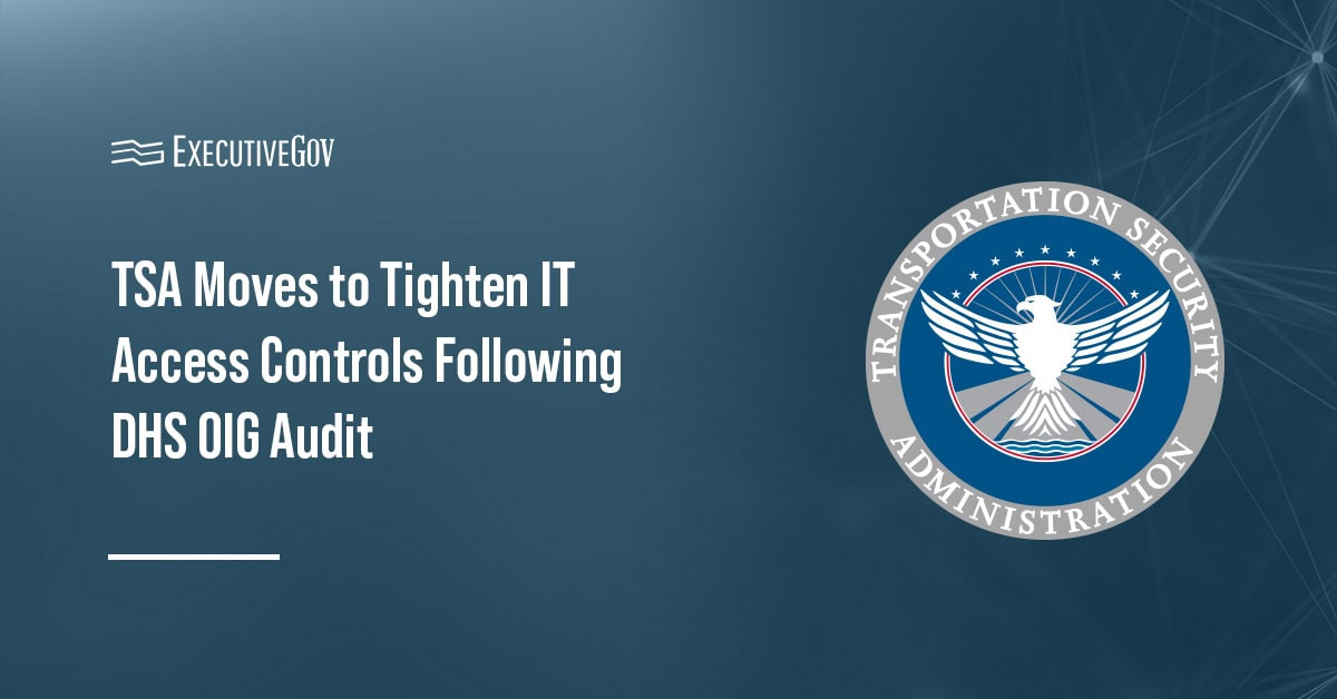 Transportation Security Administration logo. TSA is strengthening its IT access controls after a DHS inspector general audit.